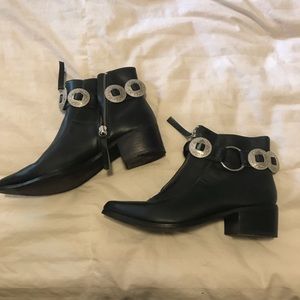 Grey City Dark Green Booties